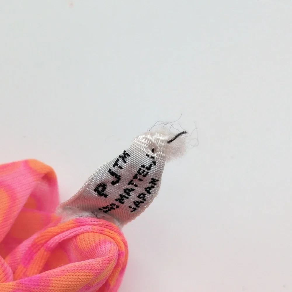 Vtg 1969 Mattel PJ Barbie #1113 Dress Pink Orange Floral Mod Bell Sleeve Japan